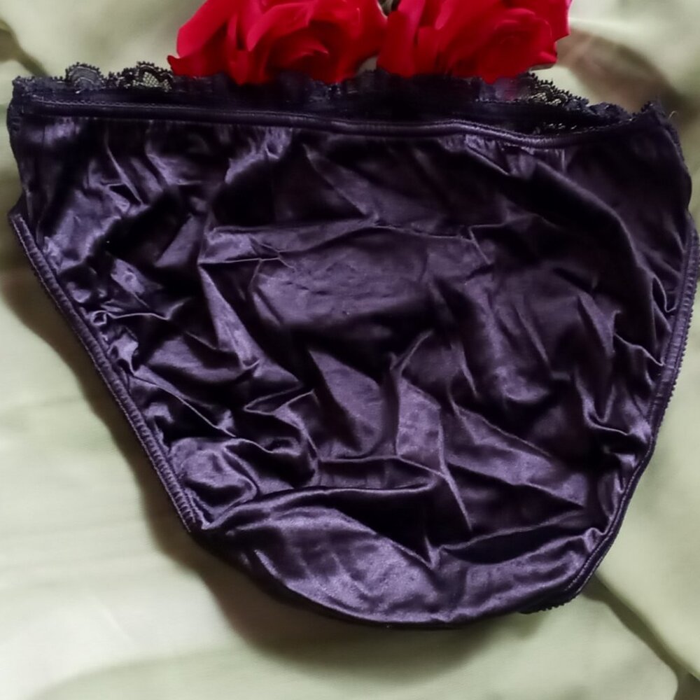❤️💋❤️Vintage Victoria's Secret Second Skin Black Lace Bikini Panty Sz M❤️💋❤️ - Picture 4 of 13